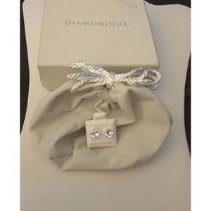 2Ct. Round Genuine Diamond Simulant Briolette Cut & Faceted Stud Earrings